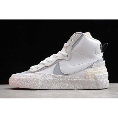 Nike Erkek Blazer Mid Beyaz / Gri Kaykay Ayakkabı Türkiye - 7FSPABGW